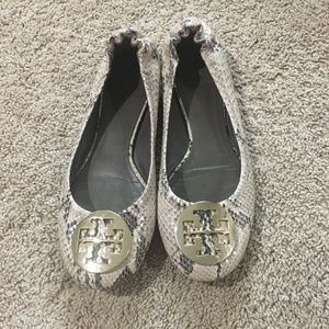 Tory Burch Snakeskin Flats